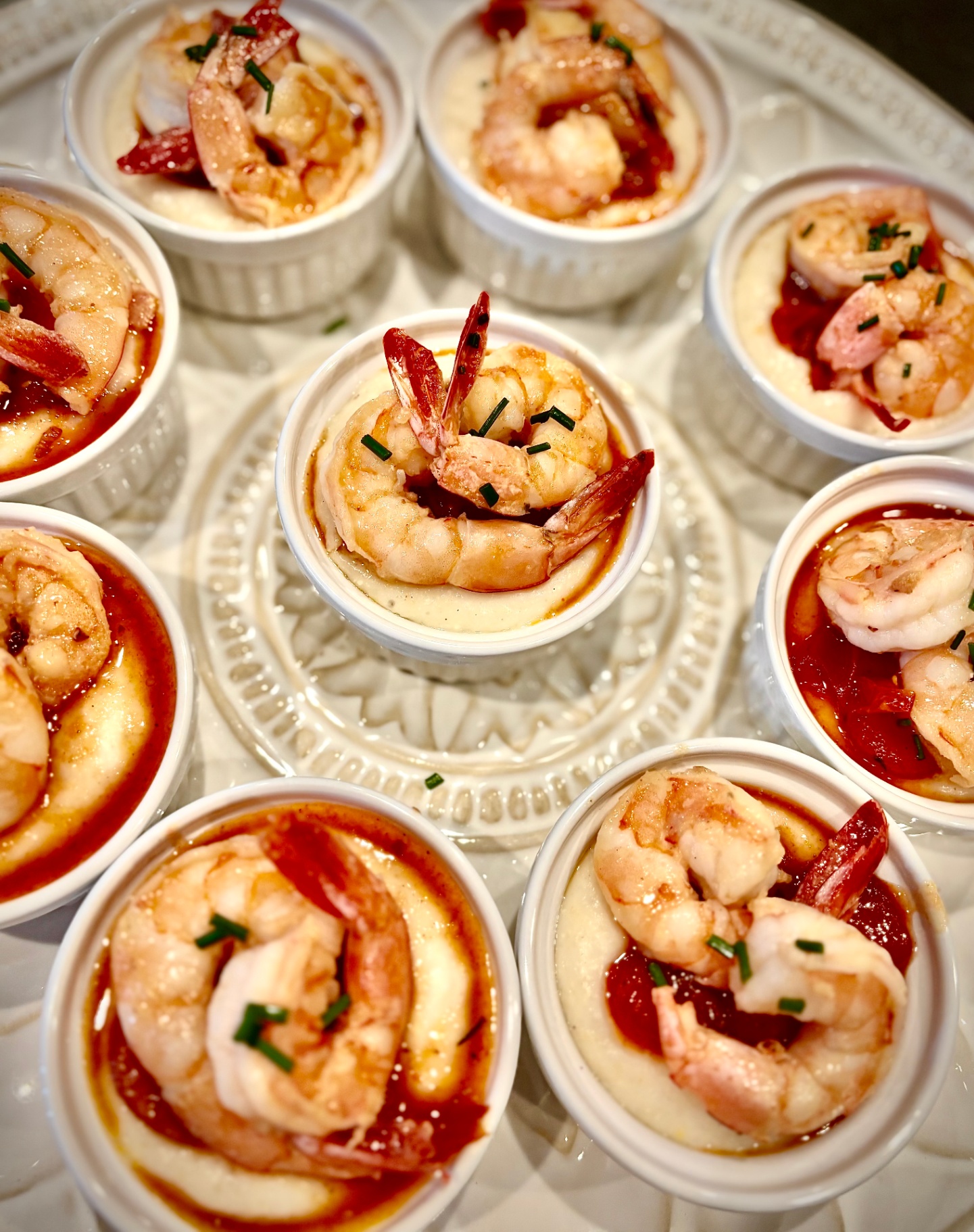 Shrimp & grits tasting cups