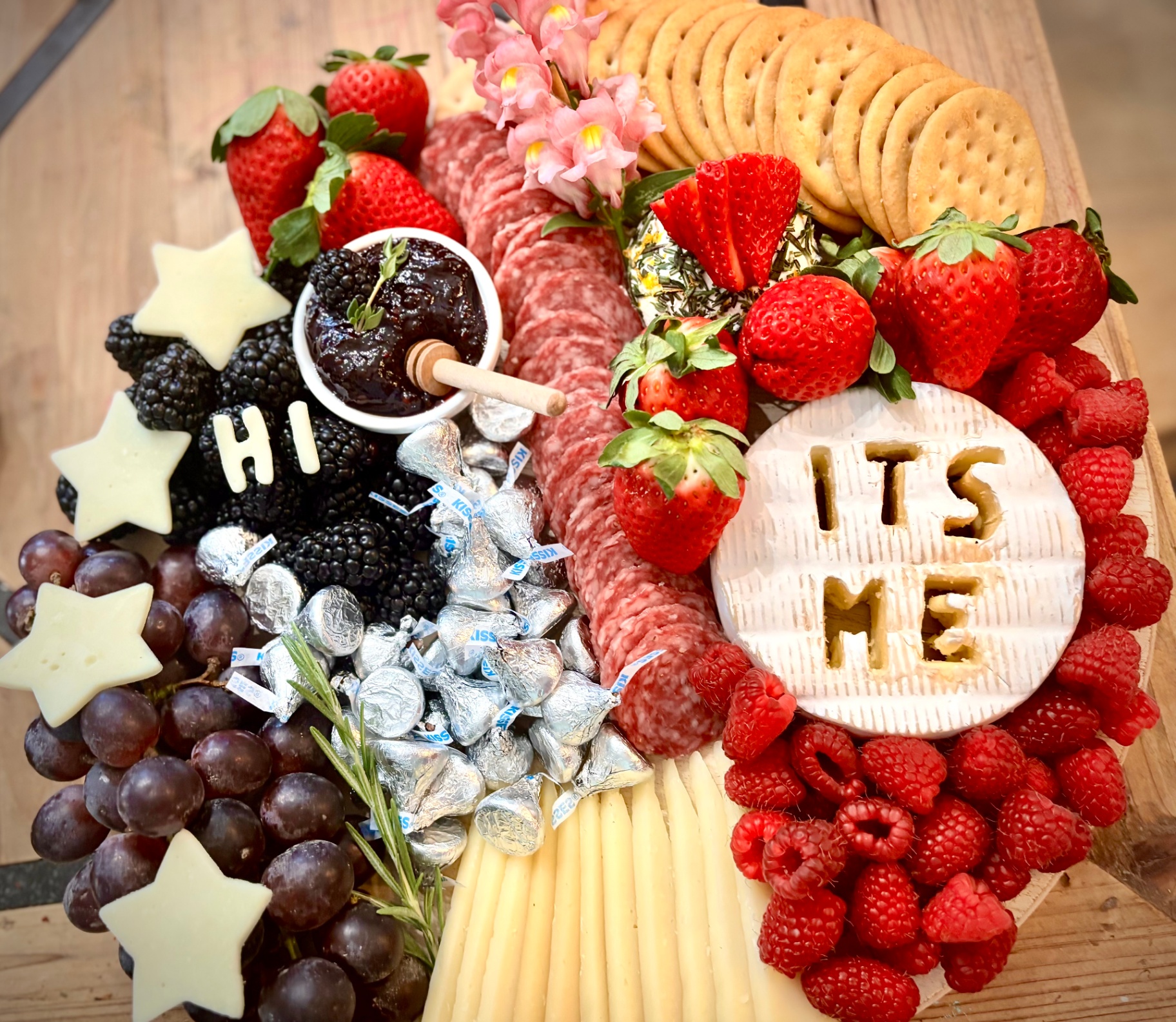 Berry and cheese charcuterie board